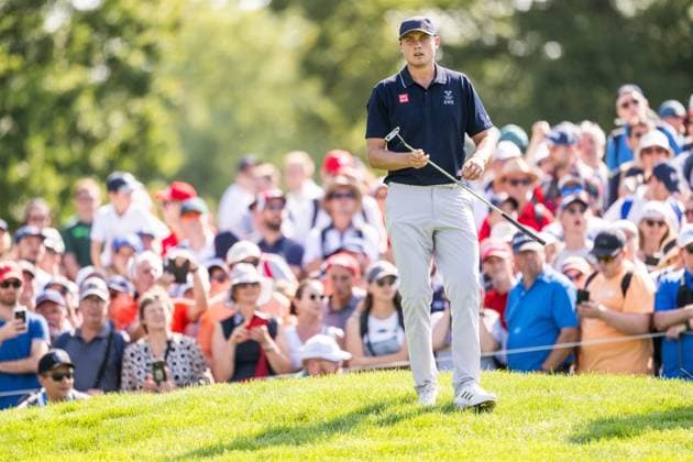240801 Ludvig Aberg of Sweden competes in men s individual golf round 1 during day 6 of the Paris 2024 Olympic Games on August 1, 2024 in Paris Photo Ludvig Thunman BILDBYRAN code LT LT0653 golf olympic games olympics os ol olympiska spel olympiske leker paris 2024 paris os paris ol 6 bbeng sweden sverige  Copyright: LUDVIGxTHUNMAN BB240801LT056