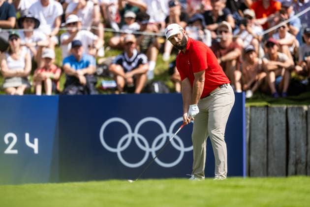240801 John Rahm of Spain competes in men s individual golf round 1 during day 6 of the Paris 2024 Olympic Games on August 1, 2024 in Paris Photo Ludvig Thunman BILDBYRAN kod LT LT0653 golf olympic games olympics os ol olympiska spel olympiske leker paris 2024 paris os paris ol 6 bbeng spainen spain  Copyright: LUDVIGxTHUNMAN BB240801LT077