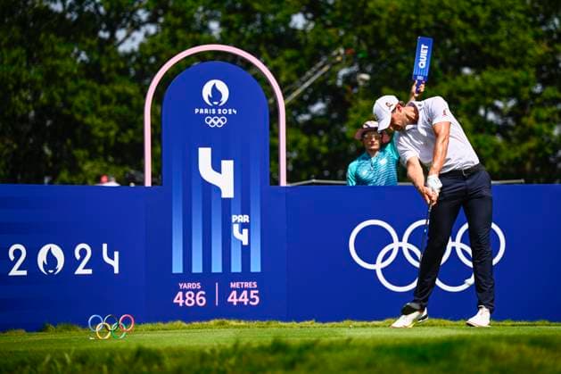 Paris 2024 Olympic Games, Olympische Spiele, Olympia, OS - 01 08 2024 PARIS, FRANCE - AUGUST 01 : Detry Thomas (BEL) Golf - Stroke Play (Male) pictured during the Men s Individual Stroke Play Round 1 on day 6 of the XXXIII Paris 2024 Summer Olympic Games on August 1, 2024 in Paris, France, 01 08 2024 Paris France  Copyright: xGvgx