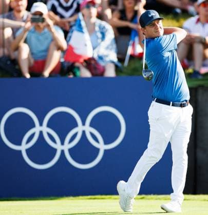 Paris 2024 Olympic Games, Olympische Spiele, Olympia, OS Le Golf National, Guyancourt, Paris, France 1 8 2024 Argentina™s Emiliano Grillo on the 1st tee Emiliano Grillo on the 1st tee 1 8 2024  Copyright: x INPHO JamesxCrombiex JRH24321
