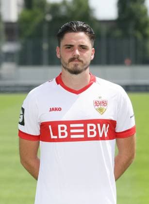 Stuttgart , Photo session , Jakov Suver VfB Stuttgart II 3 Liga portrait appointment 2024 2025