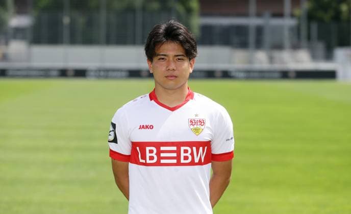 Stuttgart , Photo session , Rinto Hanashiro VfB Stuttgart II 3 Liga portrait appointment 2024 2025