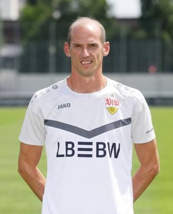 Stuttgart , Photo session , Co coach Oliver Barth VfB Stuttgart II 3 Liga portrait appointment 2024 2025