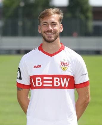 Stuttgart , Photo appointment , Dominik Nothnagel VfB Stuttgart II 3 Liga portrait appointment 2024 2025