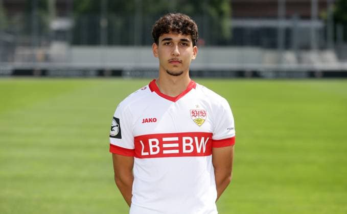 Stuttgart , Photo session , Raul Paula VfB Stuttgart II 3 Liga portrait appointment 2024 2025