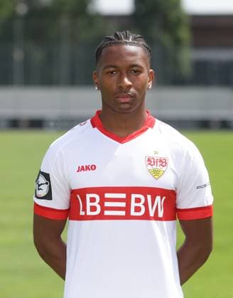 Stuttgart , Photo appointment , Jarzinho Malanga VfB Stuttgart II 3 Liga portrait appointment 2024 2025