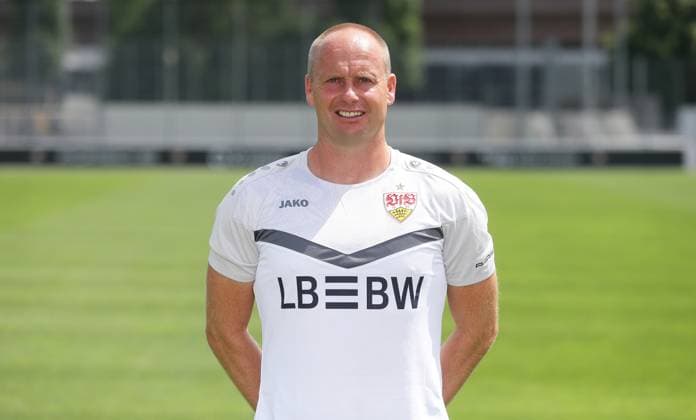 Stuttgart , Photo session , Goalkeeping coach Kai Rabe VfB Stuttgart II 3 Liga portrait appointment 2024 2025