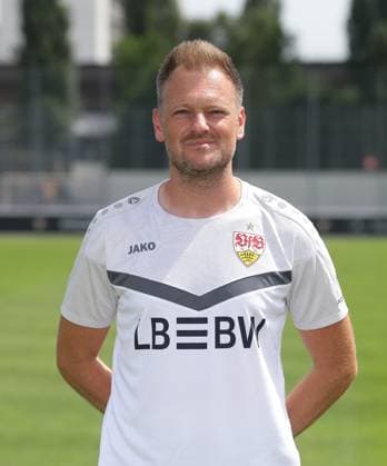 Stuttgart , Photo session , Head coach Markus Fiedler VfB Stuttgart II 3 Liga portrait appointment 2024 2025