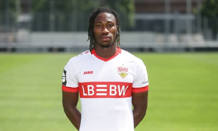 Stuttgart , Photo session , Mohamed Sankoh VfB Stuttgart II 3 Liga portrait appointment 2024 2025