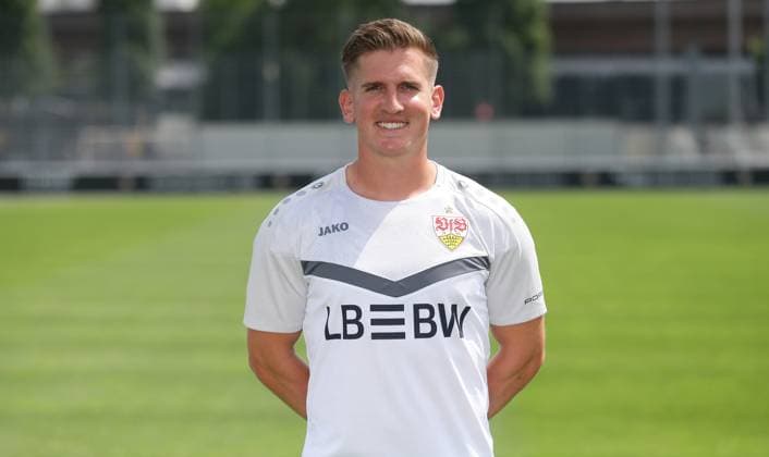 Stuttgart , Photo session , Athletics coach Timm Zudrell VfB Stuttgart II 3 Liga portrait appointment 2024 2025