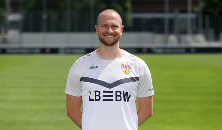 Stuttgart , Photo session , Athletics coach Benedikt Kosak VfB Stuttgart II 3 Liga portrait appointment 2024 2025