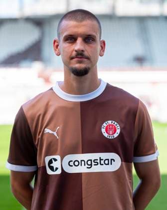 Adam Dzwigata St Pauli 31 07 24, Hamburg, FC St Pauli 1910, 1 Fussball Bundesliga, 1 Liga, DFL, Saison 2024 2025, und Portraittermin REGULATIONS PROHIBIT ANY USE OF PHOTOGRAPHS as IMAGE SEQUENCES and or QUASI VIDEO Â