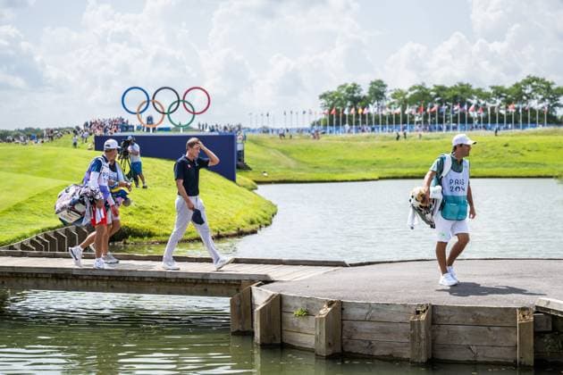 240801 Ludvig Aberg of Sweden after competing in men s individual golf round 1 during day 6 of the Paris 2024 Olympic Games on August 1, 2024 in Paris Photo Ludvig Thunman BILDBYRAN code LT LT0653 golf olympic games olympics os ol olympiska spel olympiske leker paris 2024 paris os paris ol 6 bbeng sweden sverige  Copyright: LUDVIGxTHUNMAN BB240801LT132