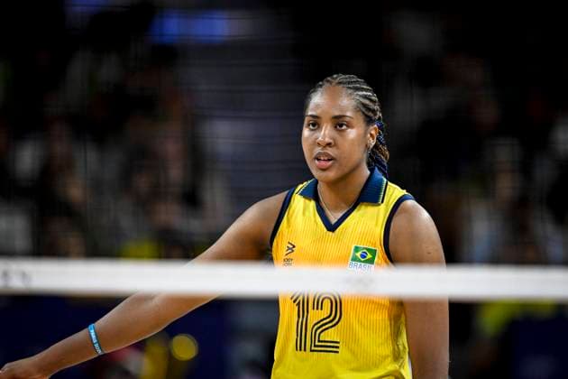 Ana Cristina Souza during the womens volleyball match between Brazil and Japan at the Olympic Games, Olympische Spiele, Olympia, OS Paris 2024 at South Paris Arena in Paris, France. (Richard Callis SPP) Copyright: xRichardxCallis SPPx spp-en-RiCa-RM4_richiecallis_0108-0662