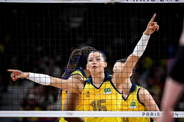 Ana Carolina da SIlva of Brazil during the womens volleyball match between Brazil and Japan at the Olympic Games, Olympische Spiele, Olympia, OS Paris 2024 at South Paris Arena in Paris, France. (Richard Callis SPP) Copyright: xRichardxCallis SPPx spp-en-RiCa-RM4_richiecallis_0108-2435