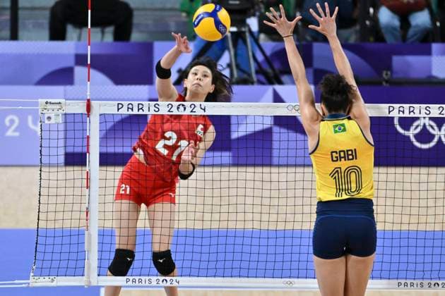 21 WADA Yukiko (JPN), Brazil (BRA) vs Japan (JPN), Volleyball Women s Preliminary Round at Paris South Arena 1, during the Paris 2024 Olympic Games, Olympische Spiele, Olympia, OS 01 August 2024, Paris, France. Noxthirdxpartyxsales  (261587543)