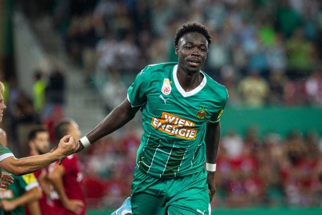 RAPID WIEN - WISLA KRAKOW Serge-Philippe Raux-Yao of Rapid during the 2nd leg of Second qualifying round of the UEFA Europa League football match between SK Rapid Wien and Wisla Krakow. Vienna, Austria, August 01, 2024. Photo by Branislav Racko Vienna Copyright: xx 080A9363