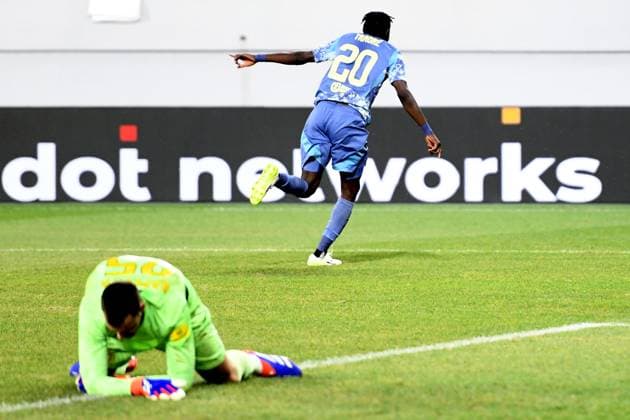 Fußball, EL-Quali, FK Vojvodina Novi Sad - Ajax Amsterdam BACKA TOPOLA, 01-08-2024, TSC Arena, football, UEFA Europa League second qualifying round, season 2024 2025, Vojvodina - Ajax 1-3 Ajax player Bertrand Traore scores 1-3. Vojvodina - Ajax  x25909201x Copyright: