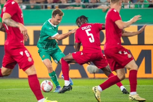 SOCCER - UEFA EL, Rapid vs Krakow VIENNA,AUSTRIA,01.AUG.24 - SOCCER - UEFA Europa League, qualification, SK Rapid Wien vs Wisla Krakow. Image shows Matthias Seidl (Rapid).  GEPAxpictures xPhilippxBrem