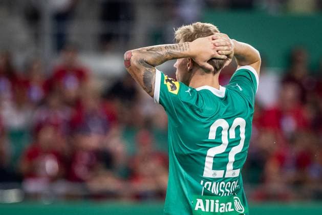 RAPID WIEN - WISLA KRAKOW Isak Jansson of Rapid during the 2nd leg of Second qualifying round of the UEFA Europa League football match between SK Rapid Wien and Wisla Krakow. Vienna, Austria, August 01, 2024. Photo by Branislav Racko Vienna Copyright: xx 080A9317