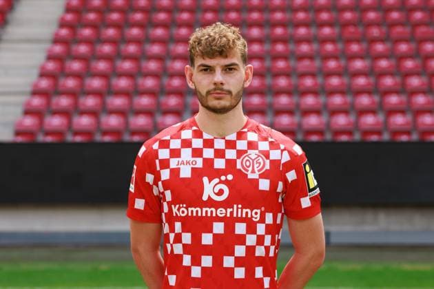 Soccer 1 Bundesliga porträttermin 2024 2025 1 FSV Mainz 05 28 07 24, Maxim Leitsch, 1 FSV Mainz 05, 1 BL porträttermin 2024 2025,