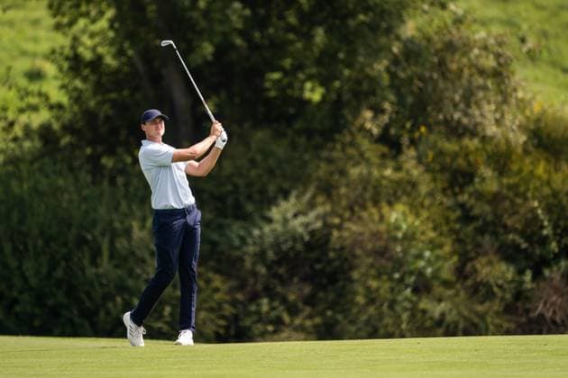 240802 Ludvig Aberg of Sweden competes in men s individual golf round 2 during day 7 of the Paris 2024 Olympic Games on August 2, 2024 in Paris Photo Ludvig Thunman BILDBYRAN code LT LT0655 golf olympic games olympics os ol olympiska spel olympiske leker paris 2024 paris os paris ol 7 bbeng sweden sverige  Copyright: LUDVIGxTHUNMAN BB240802LT072