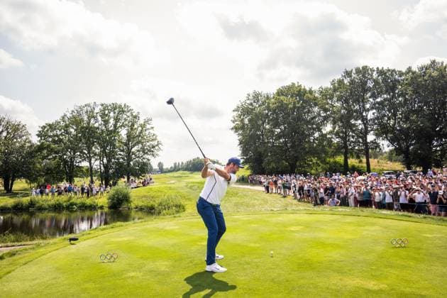 240802 Scottie Scheffler of USA competes in men s individual golf round 2 during day 7 of the Paris 2024 Olympic Games on August 2, 2024 in Paris Photo Ludvig Thunman BILDBYRAN code LT LT0655 golf olympic games olympics os ol olympiska spel olympiske leker paris 2024 paris os paris ol 7 bbeng usa  Copyright: LUDVIGxTHUNMAN BB240802LT073