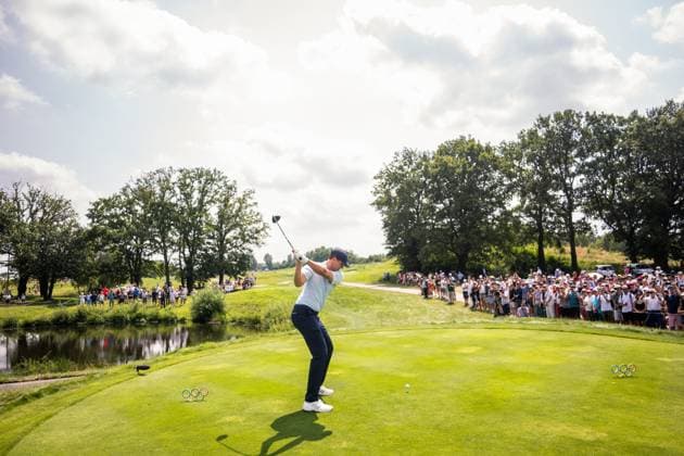 240802 Ludvig Aberg of Sweden competes in men s individual golf round 2 during day 7 of the Paris 2024 Olympic Games on August 2, 2024 in Paris Photo Ludvig Thunman BILDBYRAN code LT LT0655 golf olympic games olympics os ol olympiska spel olympiske leker paris 2024 paris os paris ol 7 bbeng sweden sverige  Copyright: LUDVIGxTHUNMAN BB240802LT074