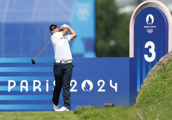 Paris Olympics: Golf Japan s Hideki Matsuyama hits off the third tee during the second round of the men s golf event at the Paris Olympics on Aug. 2, 2024, at Le Golf National in Saint-Quentin-en-Yvelines, France.  A14AA0003221723P