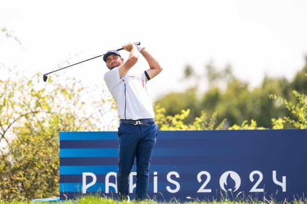 240802 Scottie Scheffler of USA competes in men s individual golf round 2 during day 7 of the Paris 2024 Olympic Games on August 2, 2024 in Paris Photo Ludvig Thunman BILDBYRAN code LT LT0655 golf olympic games olympics os ol olympiska spel olympiske leker paris 2024 paris os paris ol 7 bbeng usa  Copyright: LUDVIGxTHUNMAN BB240802LT079