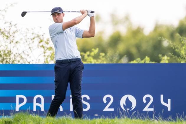 240802 Ludvig Aberg of Sweden competes in men s individual golf round 2 during day 7 of the Paris 2024 Olympic Games on August 2, 2024 in Paris Photo Ludvig Thunman BILDBYRAN code LT LT0655 golf olympic games olympics os ol olympiska spel olympiske leker paris 2024 paris os paris ol 7 bbeng sweden sverige  Copyright: LUDVIGxTHUNMAN BB240802LT085