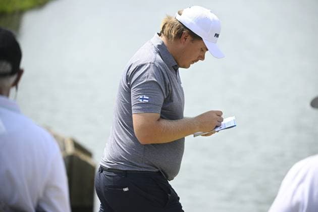 Sami Välimäki of Finland competes during men s individual stroke play in golf at the Paris Summer Olympic Games, Olympische Spiele, Olympia, OS in Le Golf National on August 2, 2024. Paris France LKFTJK20240802150516QMWY  Copyright: xAnttixAimo-Koivistox LKFTJK20240802150516QMWY