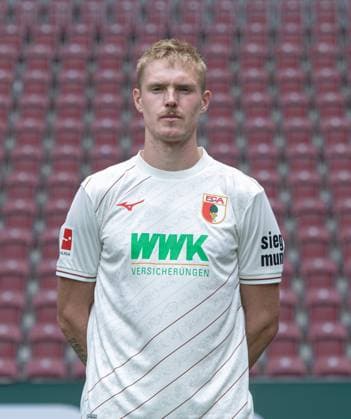 Fredrik Jensen FC Augsburg 1 BL, portrait date 2024 2025
