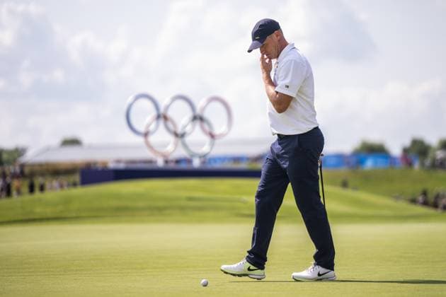 240802 Alex NorÃ n of Sweden competes in men s individual golf round 2 during day 7 of the Paris 2024 Olympic Games on August 2, 2024 in Paris Photo Ludvig Thunman BILDBYRAN code LT LT0655 golf olympic games olympics os ol olympiska spel olympiske leker paris 2024 paris os paris ol 7 bbeng sweden sverige  Copyright: LUDVIGxTHUNMAN BB240802LT132