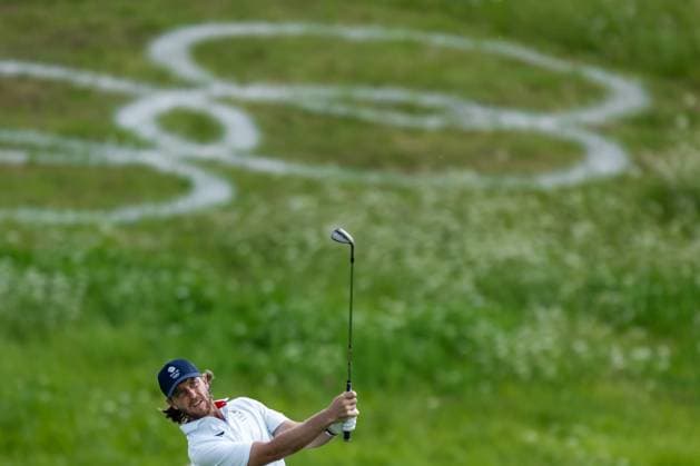 240802 Tommy Fleetwood of Great Britain competes in men s individual golf round 2 during day 7 of the Paris 2024 Olympic Games on August 2, 2024 in Paris Photo Ludvig Thunman BILDBYRAN code LT LT0655 golf olympic games olympics os ol olympiska spelen olympiske leker paris 2024 paris os paris ol 7 bbeng  Copyright: LUDVIGxTHUNMAN BB240802LT135