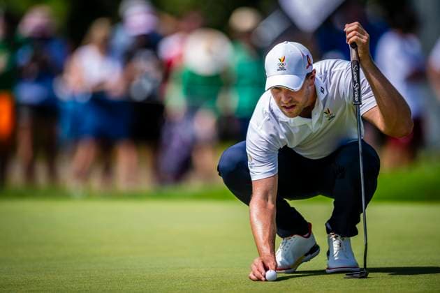 Paris 2024 Olympic Games, Olympische Spiele, Olympia, OS - 01 08 2024 PARIS, FRANCE - AUGUST 01 : Detry Thomas (BEL) Golf - Stroke Play (Male) pictured durig the Golf Competition during the XXXIII Paris 2024 Summer Olympic Games on August 1, 2024 in Paris, France, 01 08 2024 Paris France  Copyright: xGvgx