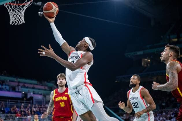 Olympic Games Paris 2024 Basketball Lille 02 08 2024 Preliminary round Men Men Canada CAN Spain ESP Shai Gilgeous Alexander Canada, No 02