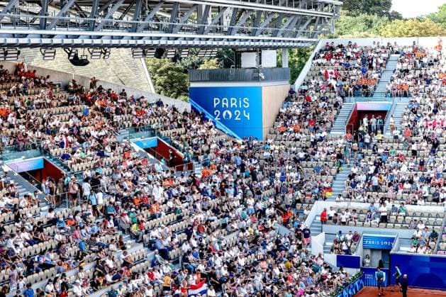 PARIS, 2-08-2024, Paris 2024 Olympic Games, Olympische Spiele, Olympia, OS Stade Roland-Garros, tennis, mixed doubles bronze medal match. Demi Schuurs, Wesley Koolhof Tennis mixed doubles bronze medal match (Paris 2024)  x25916692x Copyright:
