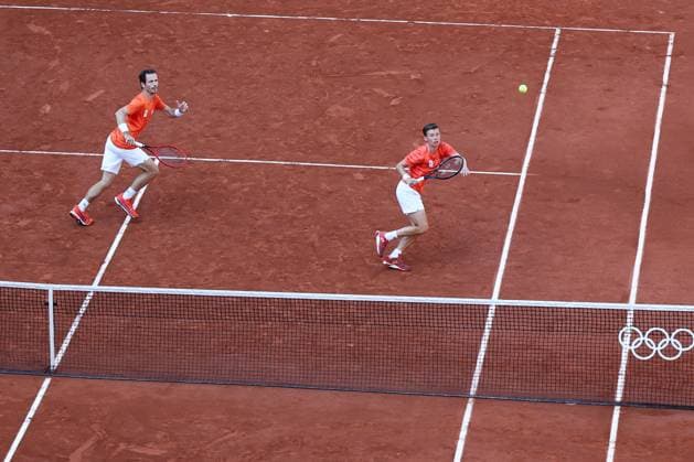 PARIS, 2-08-2024, Paris 2024 Olympic Games, Olympische Spiele, Olympia, OS Stade Roland-Garros, tennis, mixed doubles bronze medal match. Demi Schuurs, Wesley Koolhof Tennis mixed doubles bronze medal match (Paris 2024)  x25916695x Copyright: