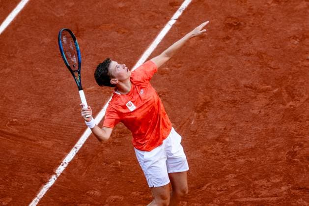PARIS, 2-08-2024, Paris 2024 Olympic Games, Olympische Spiele, Olympia, OS Stade Roland-Garros, tennis, mixed doubles bronze medal match. Demi Schuurs Tennis mixed doubles bronze medal match (Paris 2024)  x25916698x Copyright: