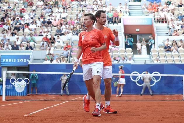 PARIS, 2-08-2024, Paris 2024 Olympic Games, Olympische Spiele, Olympia, OS Stade Roland-Garros, tennis, mixed doubles bronze medal match. Demi Schuurs, Wesley Koolhof Tennis mixed doubles bronze medal match (Paris 2024)  x25916704x Copyright:
