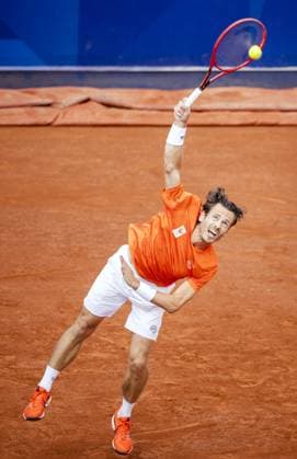 PARIS - Tennis player Wesley Koolhof in action against Canada during the mixed doubles match for the bronze medal at the Olympic Games, Olympische Spiele, Olympia, OS ANP IRIS VAN DEN BROEK xVIxANPxSportx xxANPxIVx 504933460 originalFilename: 504933460.jpg