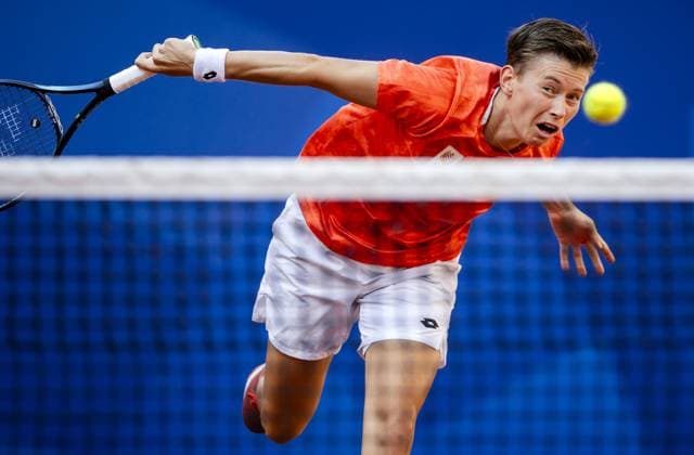 PARIS - Tennis player Demi Schuurs in action against Canada during the mixed doubles match for the bronze medal at the Olympic Games, Olympische Spiele, Olympia, OS ANP IRIS VAN DEN BROEK xVIxANPxSportx xxANPxIVx 504933475 originalFilename: 504933475.jpg