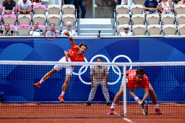 PARIS, 2-08-2024, Paris 2024 Olympic Games, Olympische Spiele, Olympia, OS Stade Roland-Garros, tennis, mixed doubles bronze medal match. Wesley Koolhof Tennis mixed doubles bronze medal match (Paris 2024)  x25916745x Copyright: