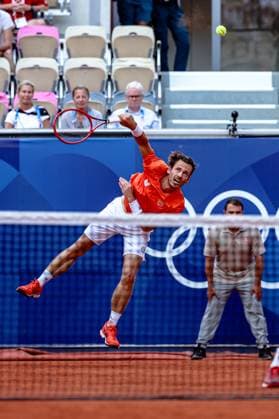 PARIS, 2-08-2024, Paris 2024 Olympic Games, Olympische Spiele, Olympia, OS Stade Roland-Garros, tennis, mixed doubles bronze medal match. Wesley Koolhof Tennis mixed doubles bronze medal match (Paris 2024)  x25916746x Copyright: