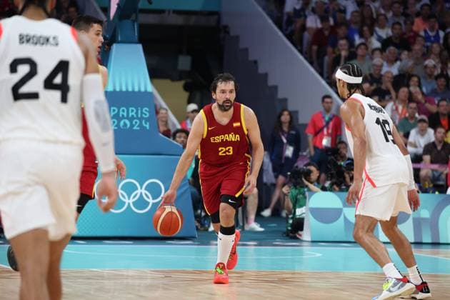 Sergio LLULL (Espagne) Mens basketball, Canada vs Spain, Men s preliminary round during the Olympic Games, Olympische Spiele, Olympia, OS Paris 2024 - photo Laurent Sanson DDPI Panoramic JO 2024 : BASKET BALL - Canada vs Espagne - Jeux Olympiques 2024 - Paris2024 - Lille - 02 08 2024 DPPI Panoramic 