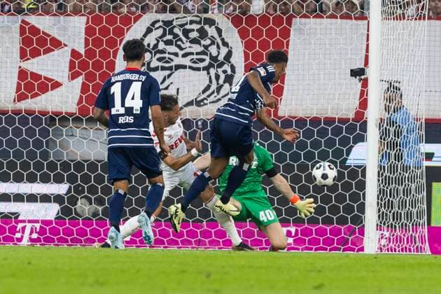 2 Bundesliga 1 FC Köln Hamburger SV, 02 08 2024 Ransford Königsdörffer Hamburger SV, 11 scores the goal to 0 2 2 Bundesliga, 1 FC Köln Hamburger SV, 1 Spieltag, am 02 08 2024, RheinEnergie Stadion, Köln DFL regulations prohibit any use of photographs as image sequences and or quasi video Copyright: xBEAUTIFULxSPORTS Meuselx