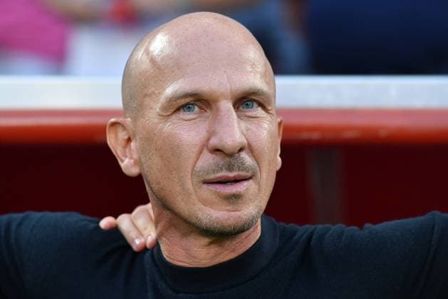 Soccer 2 Bundesliga 1 Matchday 1 FC Köln Hamburger SV on 02 08 2024 at RheinEnergieStadion in Cologne Gerhard Struber Coach Head Coach Cologne DFL regulations prohibit any use of photographs as image sequences and or quasi video xRx