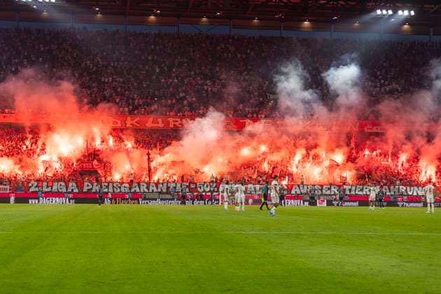 2 Soccer Bundesliga 1 FC Köln Hamburger SV, 02 08 2024 Cologne fans set off pyrotechnics Plus a banner 2 Liga price guarantee 50 on everything except pet food 2 Soccer Bundesliga, 1 FC Köln Hamburger SV, 1 Matchday, on 02 08 2024, RheinEnergie Stadion, Cologne DFL regulations prohibit any use of photographs as image sequences and or quasi video Copyright: xBEAUTIFULxSPORTS Meuselx