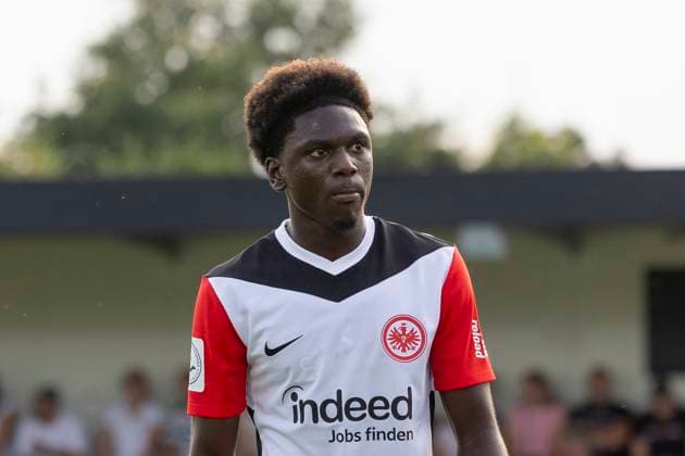 Regionalliga Südwest Eintracht Frankfurt II 1 FSV Mainz 05 II, 02 08 2024 Fousseny Doumbia Eintracht Frankfurt II 4 , cropped, portrait portrait, Eintracht Frankfurt II 1 FSV Mainz 05 II, Dreieich, Ahorn Camp Sportpark, 2 8 2024 Copyright: xBEAUTIFULxSPORTS Gawlikx